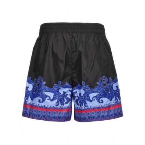 Gedrukte Elastische Taille Regular Fit Shorts Versace , Multicolor , H...