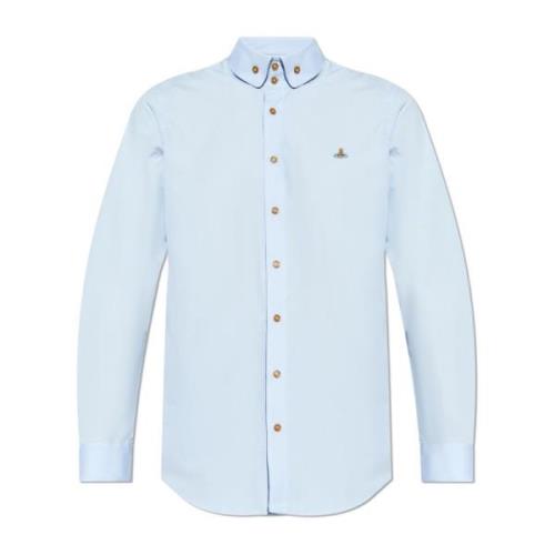 Shirt met logo Vivienne Westwood , Blue , Heren