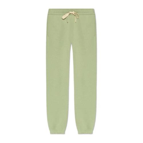 Sweatpants met logo Jil Sander , Green , Dames