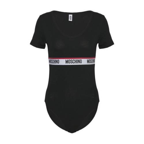 Zwarte Katoenen Top voor Vrouwen Love Moschino , Black , Dames