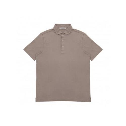 Katoenen Polo Shirt met Overhemdkraag La Fileria , Brown , Heren