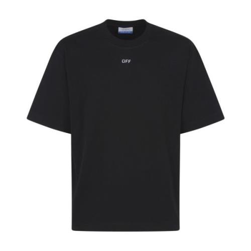 Zwarte Skate Stamp Tee Shirt Off White , Black , Heren