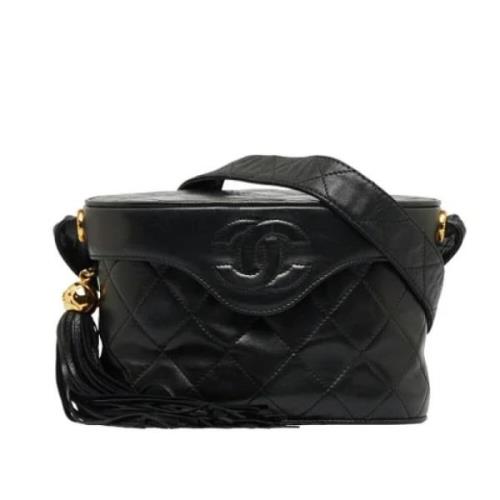 Pre-owned Leather shoulder-bags Chanel Vintage , Black , Dames