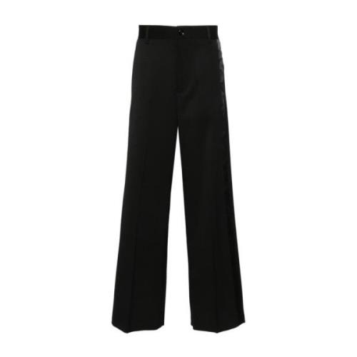 Zwarte Rechte Pijp Wollen Broek MM6 Maison Margiela , Black , Heren