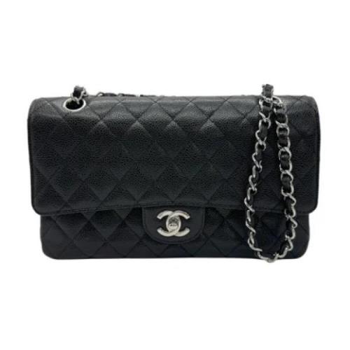 Pre-owned Leather shoulder-bags Chanel Vintage , Black , Dames