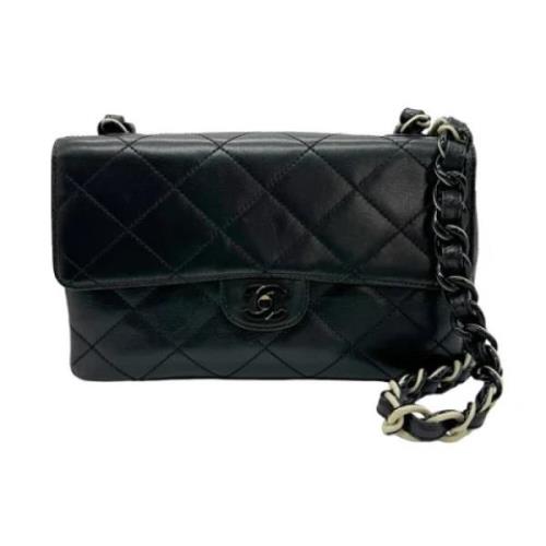 Pre-owned Leather shoulder-bags Chanel Vintage , Black , Dames