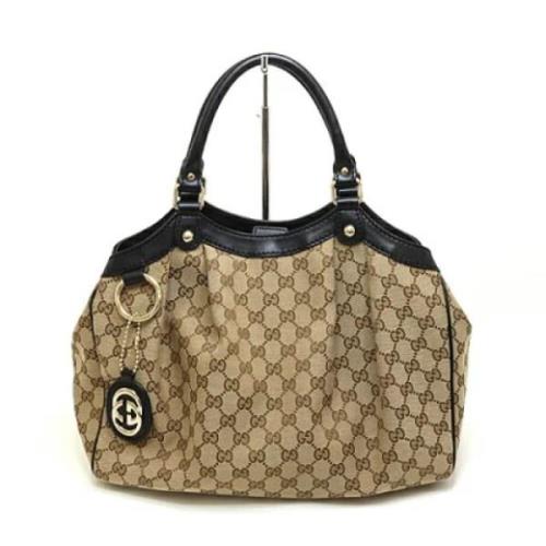 Pre-owned Fabric gucci-bags Gucci Vintage , Beige , Dames