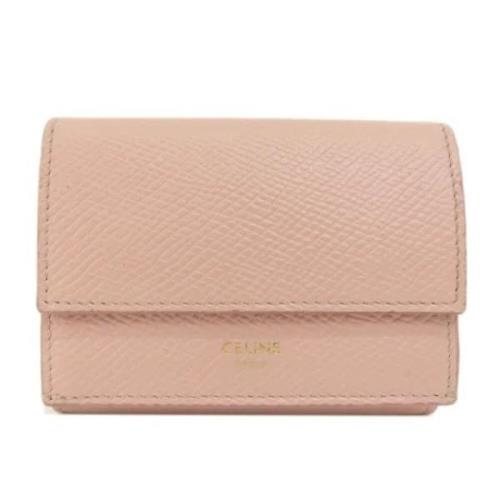 Pre-owned Leather wallets Celine Vintage , Pink , Dames