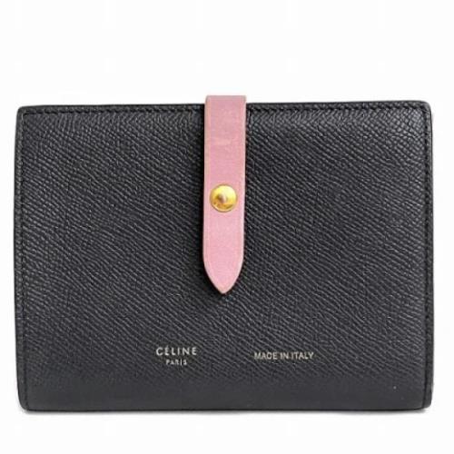 Pre-owned Leather wallets Celine Vintage , Black , Dames