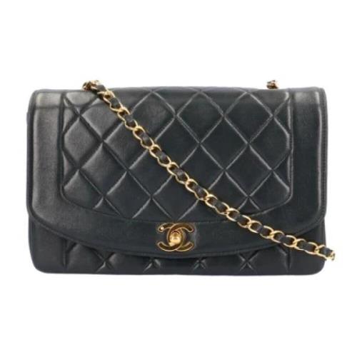 Pre-owned Leather shoulder-bags Chanel Vintage , Black , Dames