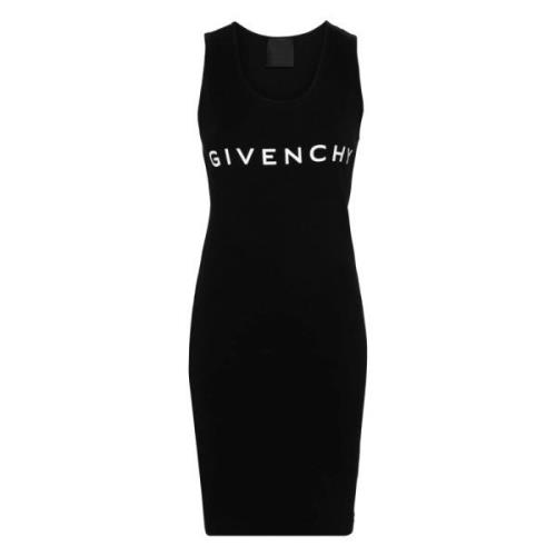 Zwarte Tankjurk Katoenen Jersey Archetipo Givenchy , Black , Dames