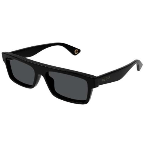 Zwarte zonnebril met zwarte lenzen Gucci , Black , Unisex