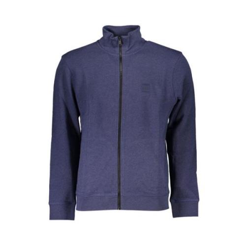 Elegant Bio Sweatshirt met Geborsteld Finish Hugo Boss , Blue , Heren