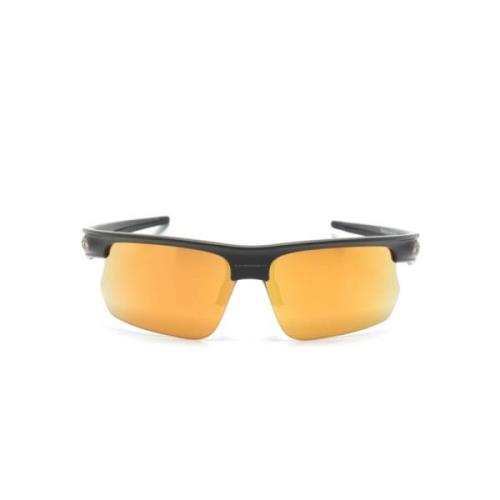 Gele Spiegelende Zonnebril Rechthoekig Frame Oakley , Yellow , Unisex