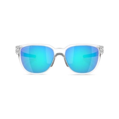 Blauwe Vierkante Spiegelende Zonnebril Oakley , Multicolor , Unisex
