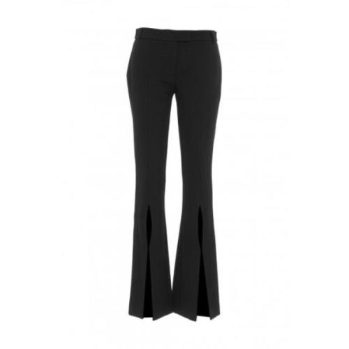 Sartoriale Flare Broek met Voor Split Versace , Black , Dames