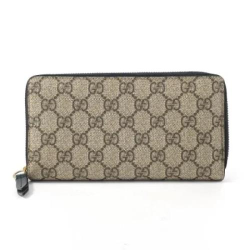 Pre-owned Canvas wallets Gucci Vintage , Beige , Dames