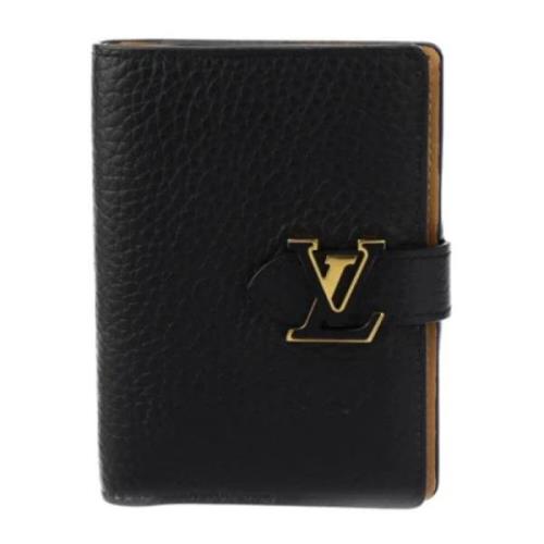 Pre-owned Leather wallets Louis Vuitton Vintage , Black , Dames