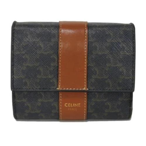 Pre-owned Fabric wallets Celine Vintage , Brown , Dames