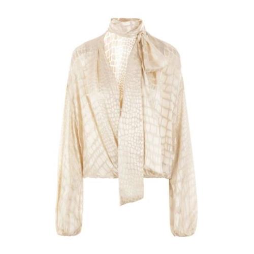 Stijlvolle Damesoverhemden Collectie Blumarine , Beige , Dames