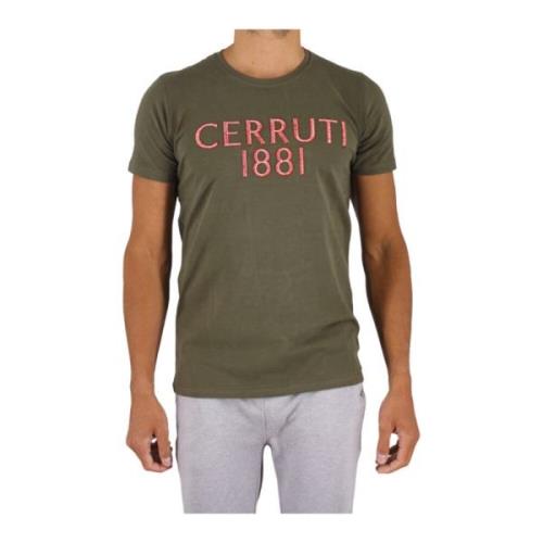 Groen Logo Katoenen T-shirt Cerruti 1881 , Green , Heren