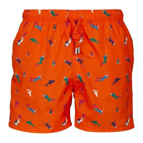 Oranje duikmotief zwemshorts Gallo , Multicolor , Heren