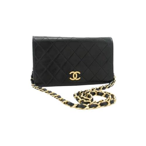 Pre-owned Leather chanel-bags Chanel Vintage , Black , Dames