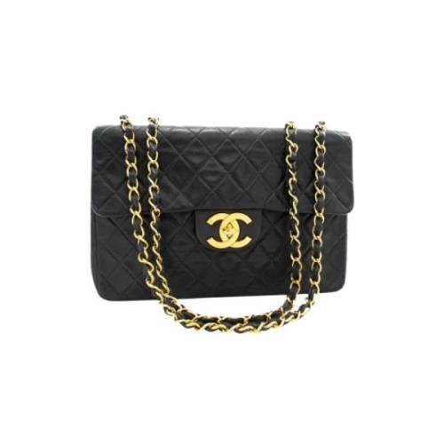 Pre-owned Leather shoulder-bags Chanel Vintage , Black , Dames