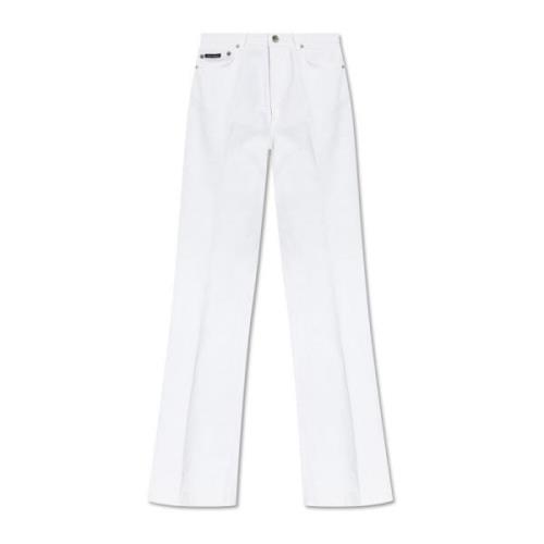 Jeans met uitlopende pijpen Dolce & Gabbana , White , Dames