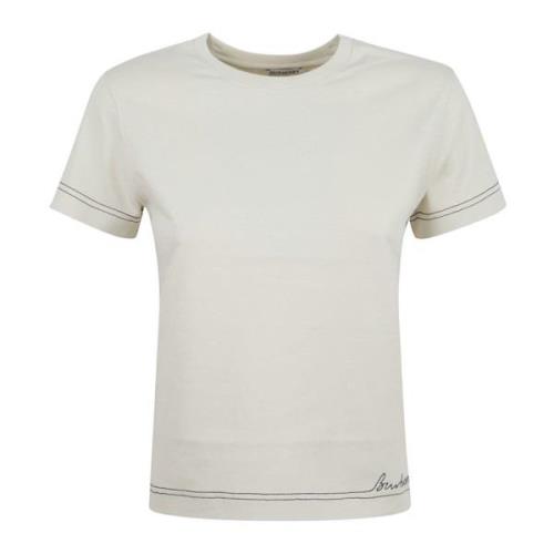 Stijlvolle T-shirts en Polos Burberry , White , Dames