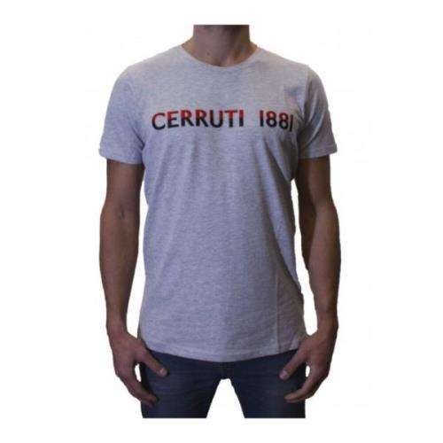 Stretch Logo TShirt - Gimignano Cerruti 1881 , Gray , Heren