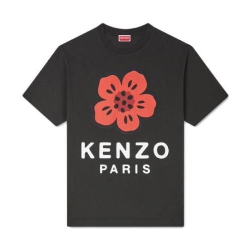 Zwart Bloemenprint T-shirt Kenzo , Black , Heren