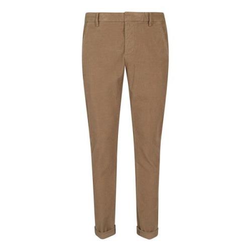 Bruine broek voor mannen Aw24 Dondup , Brown , Heren