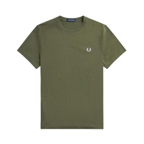 Casual Katoenen T-shirt Fred Perry , Green , Heren