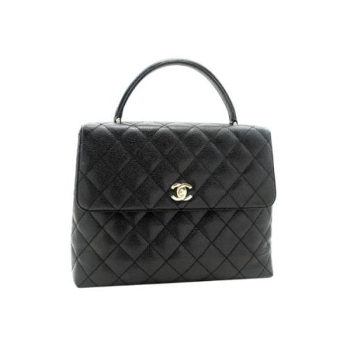 Pre-owned Leather chanel-bags Chanel Vintage , Black , Dames