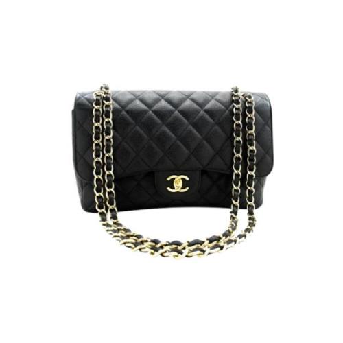 Pre-owned Leather chanel-bags Chanel Vintage , Black , Dames