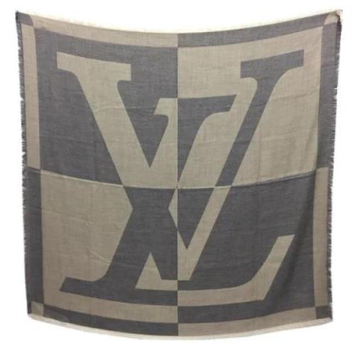 Pre-owned Fabric scarves Louis Vuitton Vintage , Beige , Dames