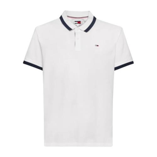 Katoenen Piqué Polo Shirt Tommy Jeans , White , Heren