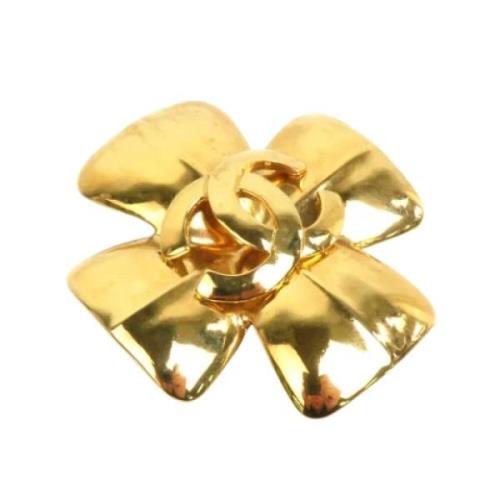 Pre-owned Metal chanel-jewelry Chanel Vintage , Yellow , Dames