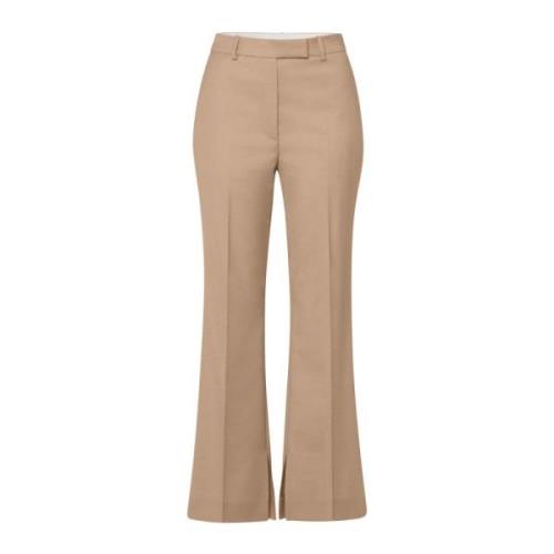 Aansluitende Wijde Broek met Splitdetail IVY OAK , Beige , Dames