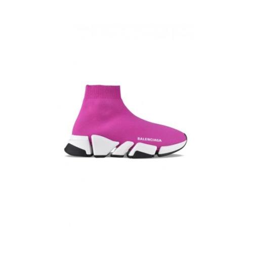 Fuchsia Pink Speed 2 Sneakers Balenciaga , Pink , Dames