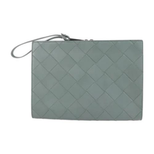 Pre-owned Leather clutches Bottega Veneta Vintage , Gray , Dames