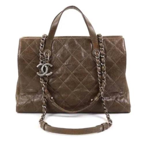 Pre-owned Fabric chanel-bags Chanel Vintage , Brown , Dames