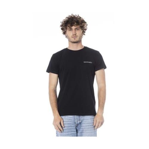 Zwart Beachwear T-shirt met Logo Print Trussardi , Black , Heren