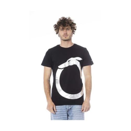 Zwart Strandkleding T-shirt Logo Print Trussardi , Black , Heren
