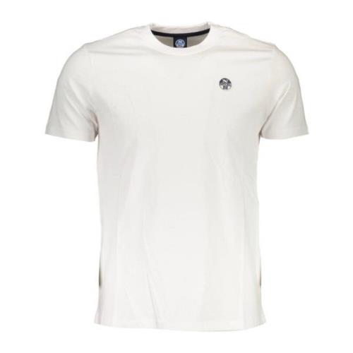 Eenvoudig Wit Ronde Hals T-Shirt North Sails , White , Heren