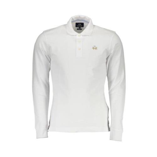 Elegant Slim Fit Polo met Borduurdetails La Martina , White , Heren