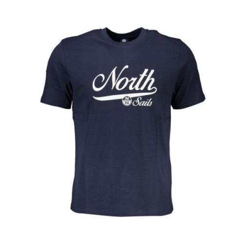 T-shirt met Logo Print North Sails , Blue , Heren