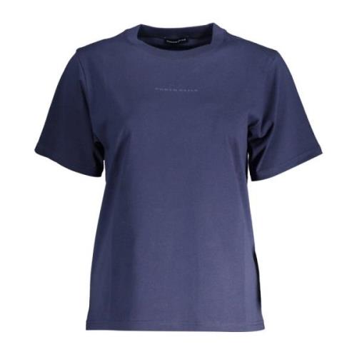 Blauw Katoenen T-Shirt met Print North Sails , Blue , Heren