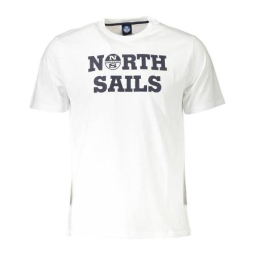 Elegant Wit Ronde Hals T-Shirt North Sails , White , Heren